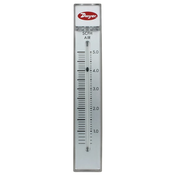 Flowmeter, range .5-5 SCFH air. +/-5% accuracy.